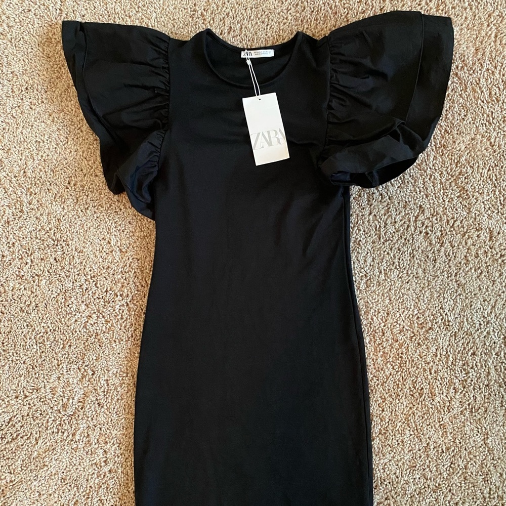 Zara Ruffle Body Con Dress